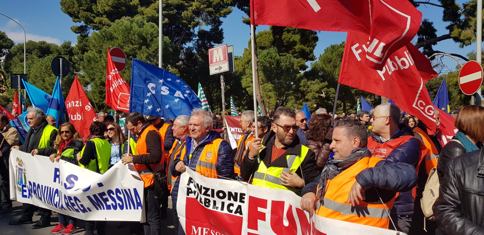 I dipendenti delle ex Province nuovamente in protesta a Palermo. FOTO