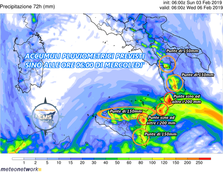 Nuova ondata di maltempo sulla Sicilia, possibili fenomeni localmente abbondanti