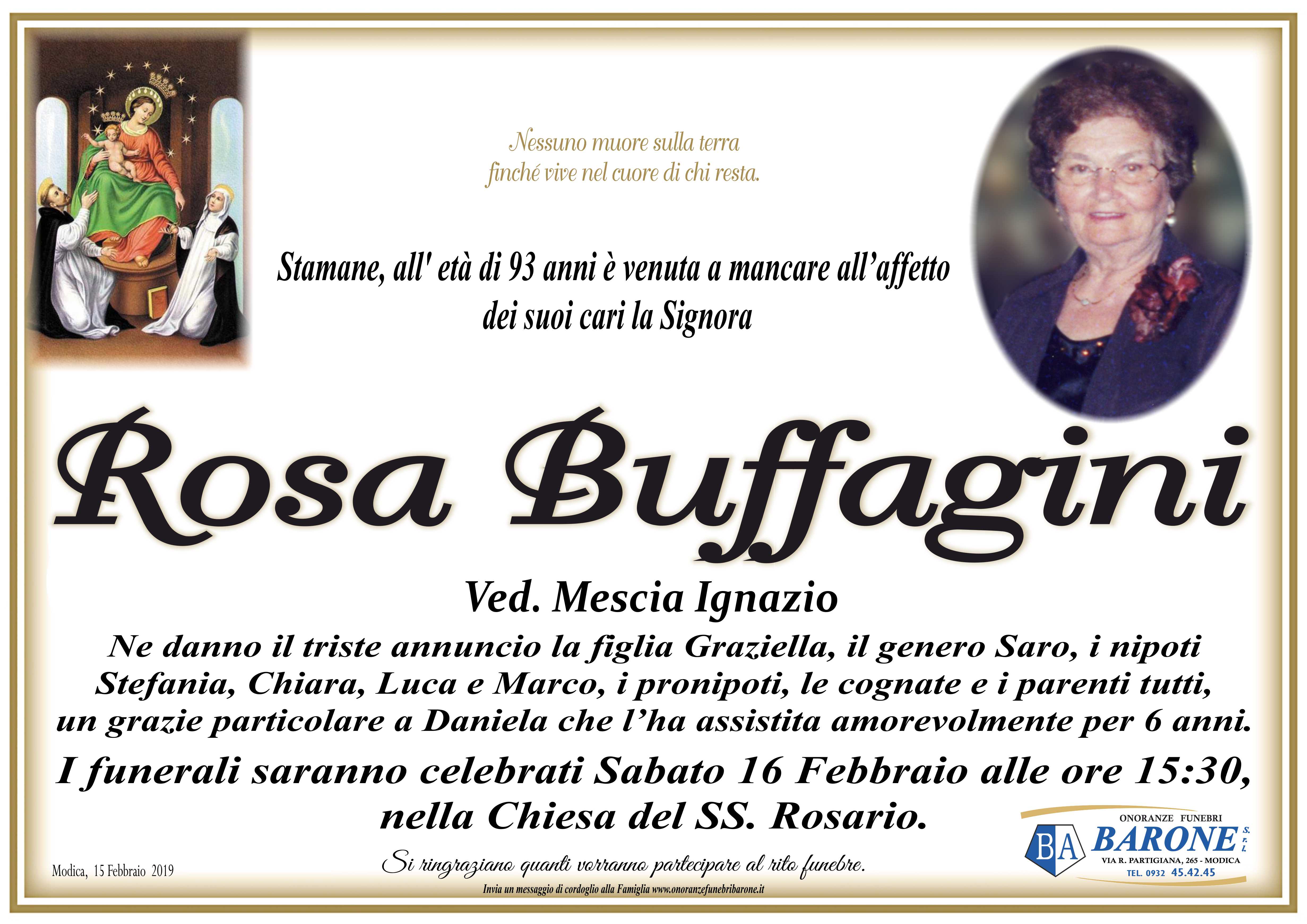 Necrologi: Rosa Buffagini