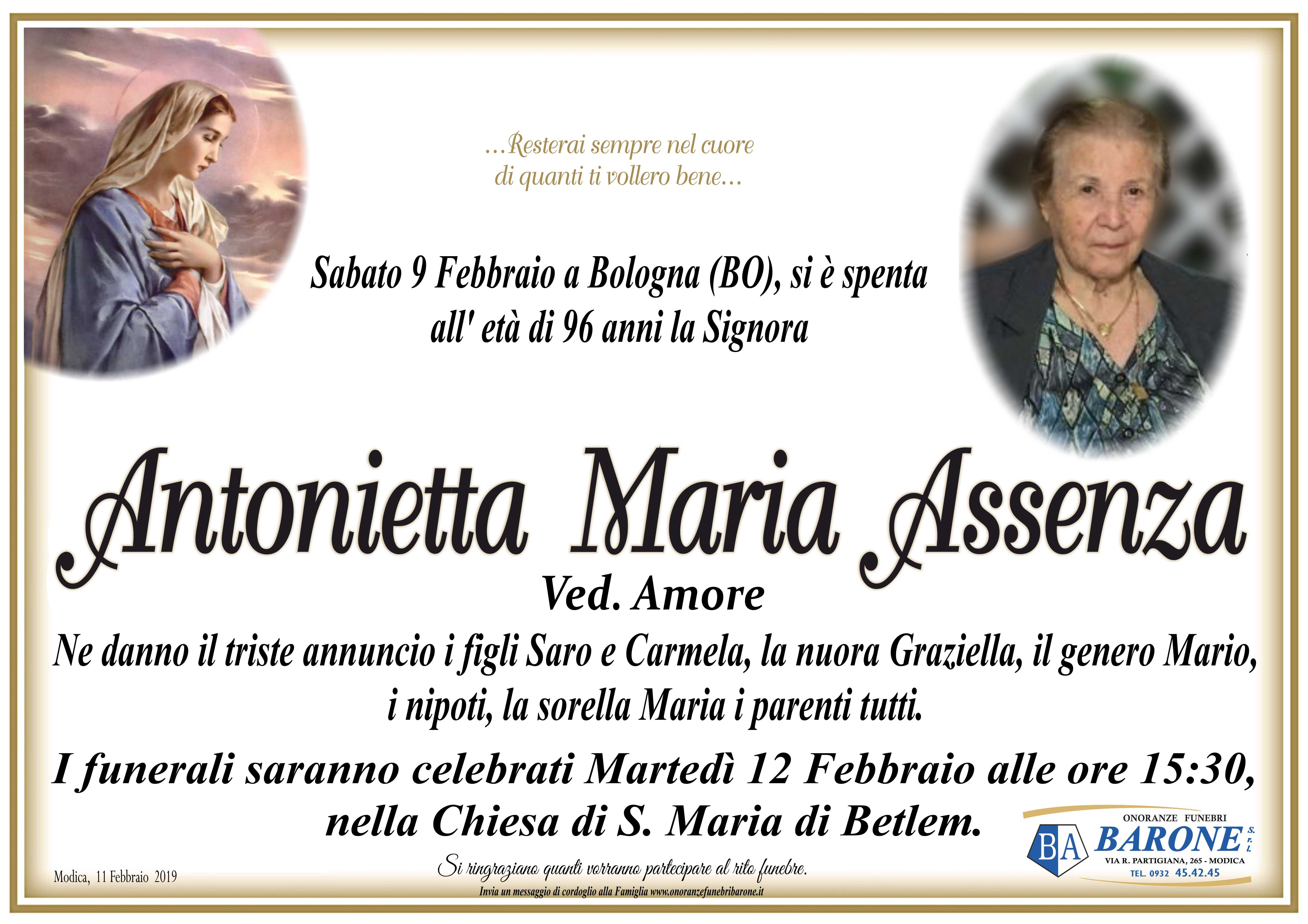Necrologi: Maria Antonietta Assenza