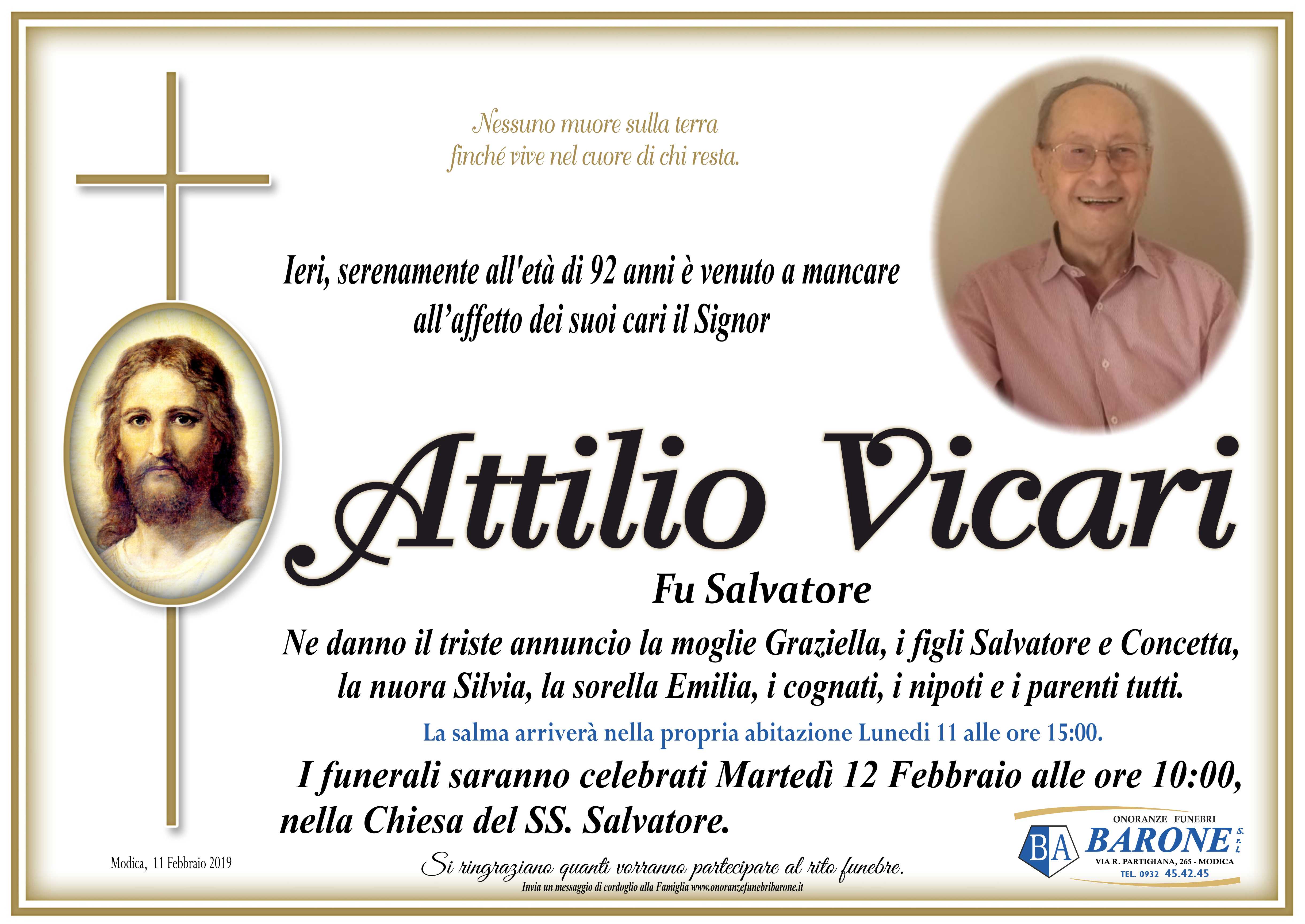 Necrologi: Attilio Vicari