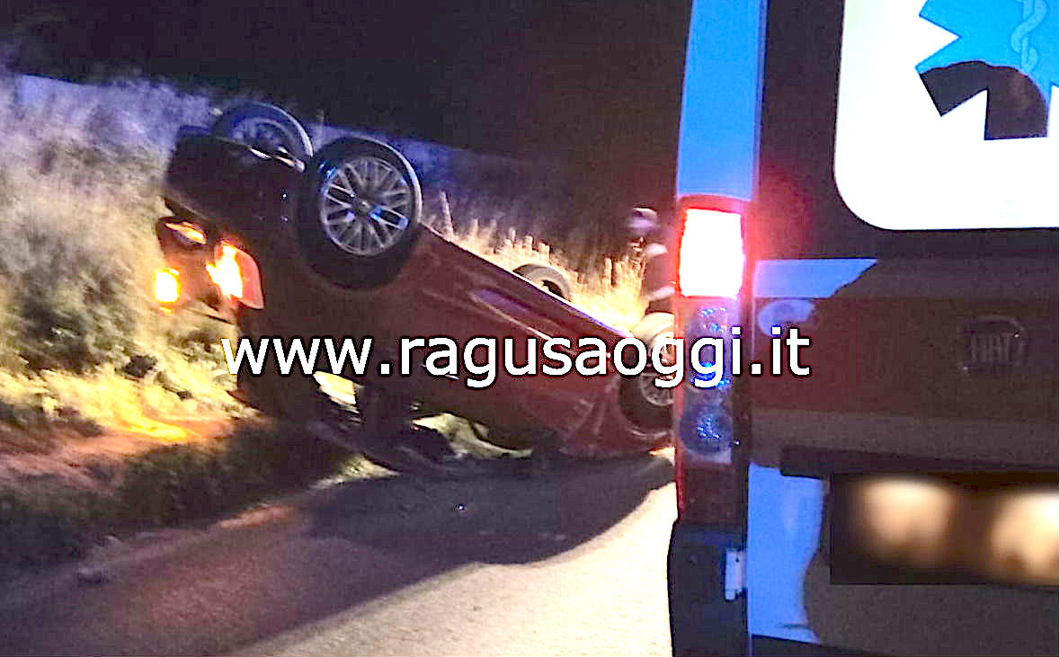 Incidente sulla Marina di Ragusa – Santa Croce. 4 feriti e un’auto capovolta