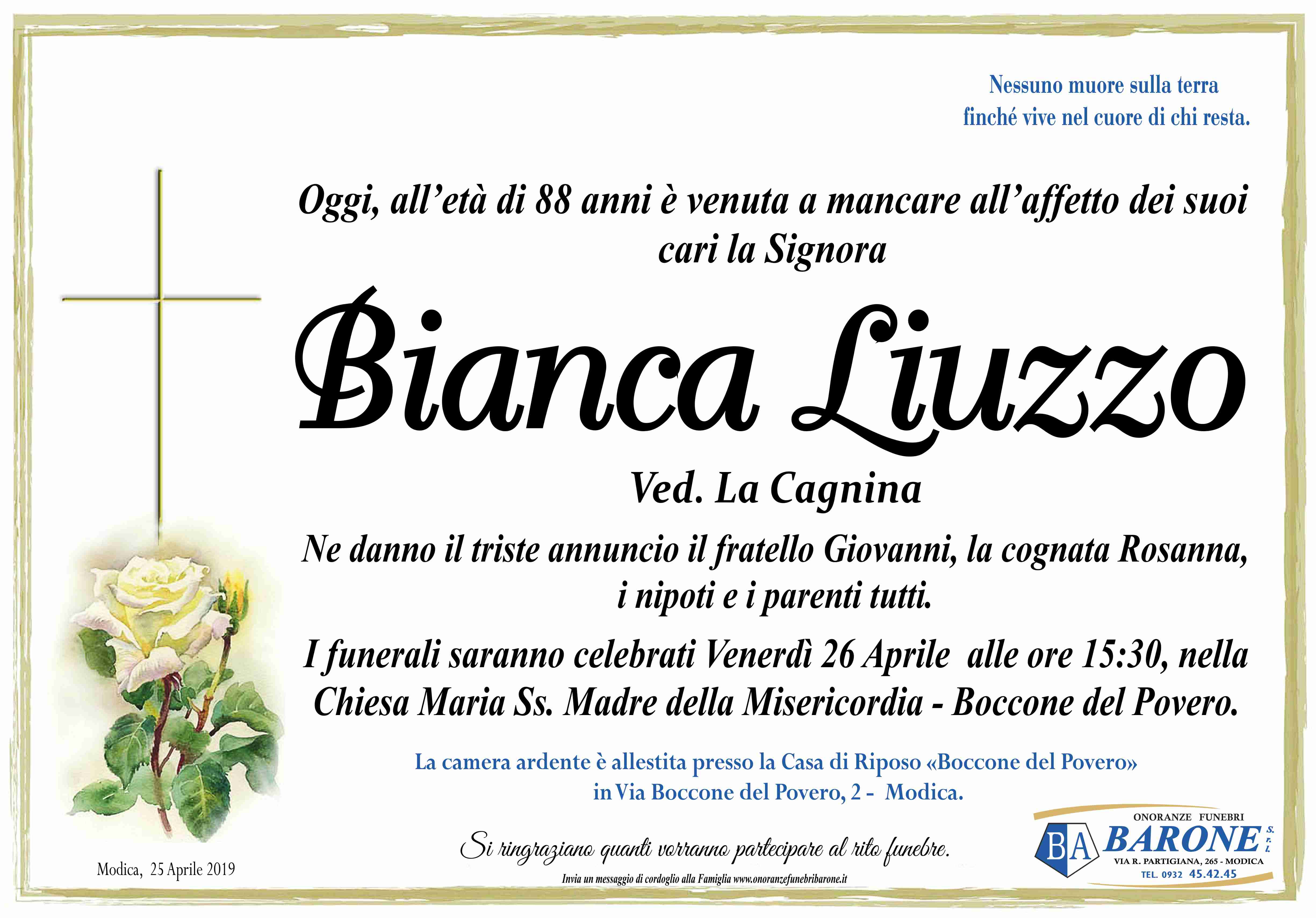 Necrologi: Bianca Liuzzo