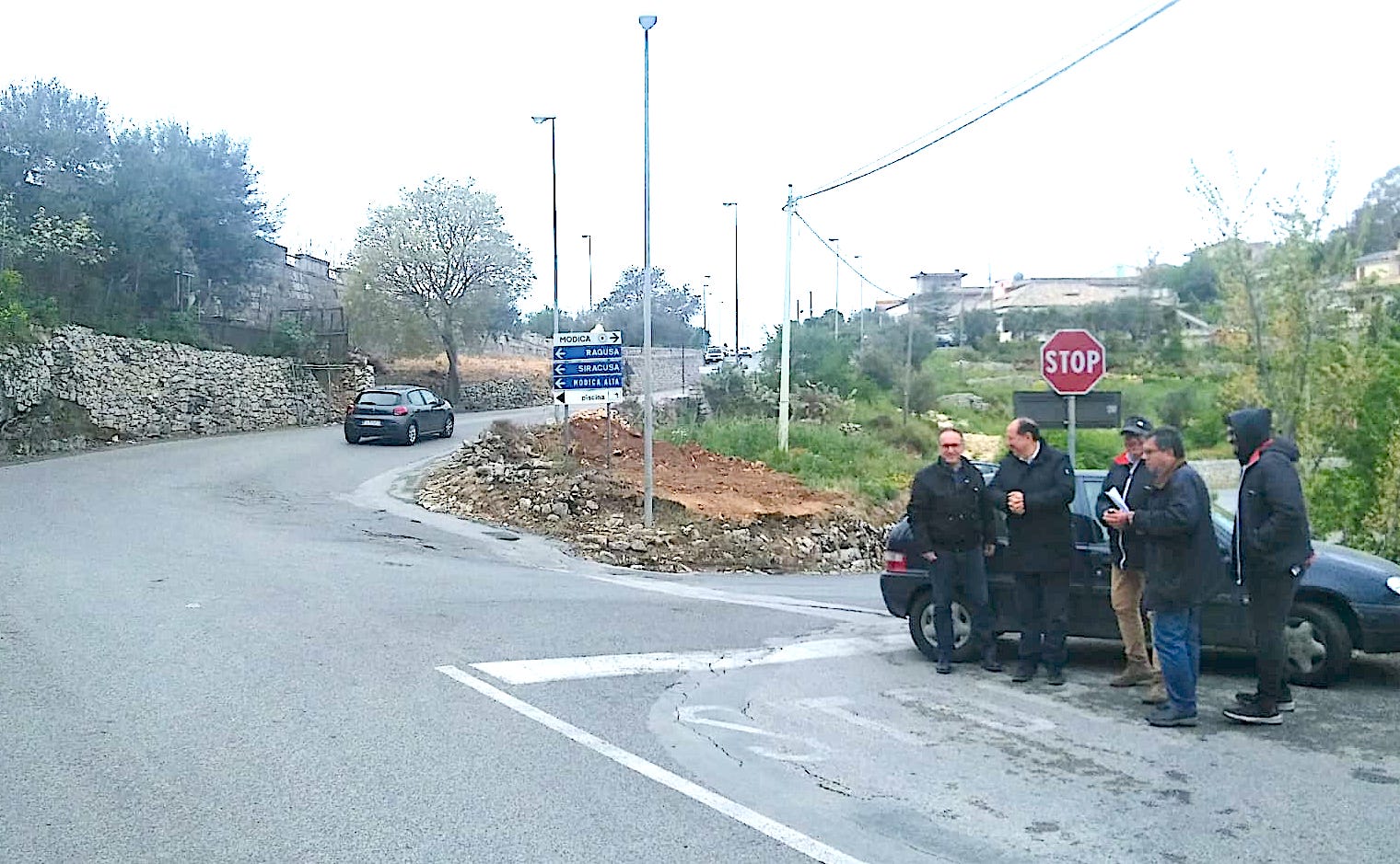 Da lunedì allargamento curva via Modica-Ragusa. Sarà istituito senso unico alternato