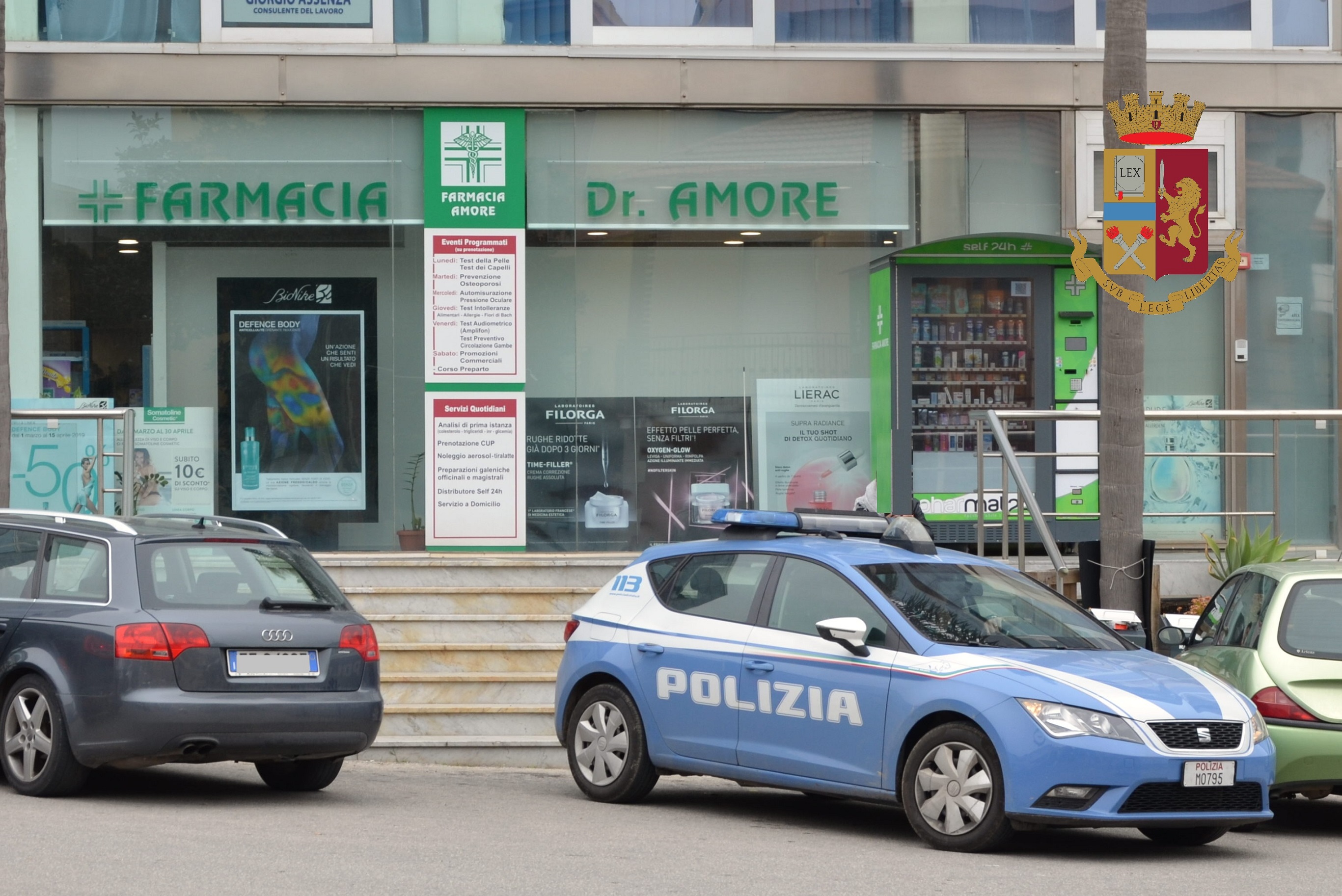 Furto in farmacia. Arrestato pluripregiudicato di 25 anni a Modica. E’ uno dei quattro ladri