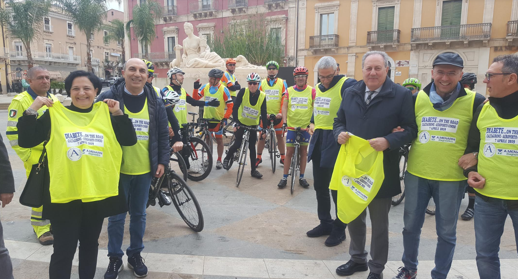 In bici da Caltagirone all’aeroporto di Comiso in nome del diabete