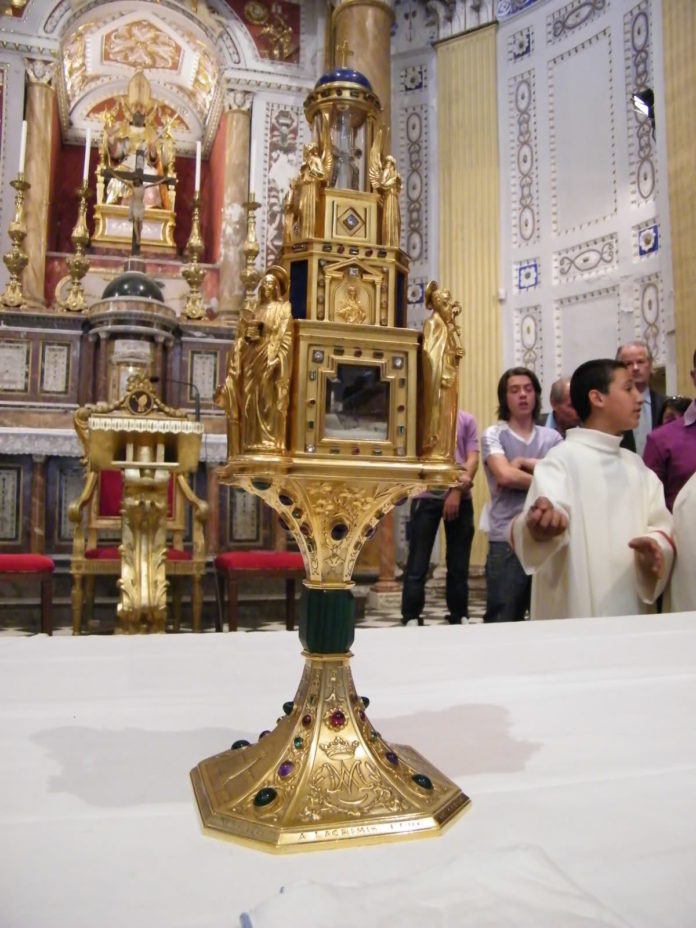 A Ragusa il reliquiario della Madonna delle Lacrime