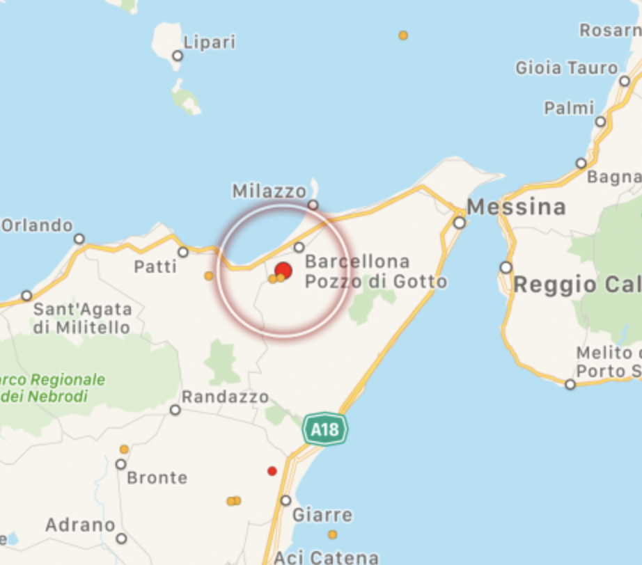 Terremoto in Sicilia nord orientale. Molto spavento ma niente danni