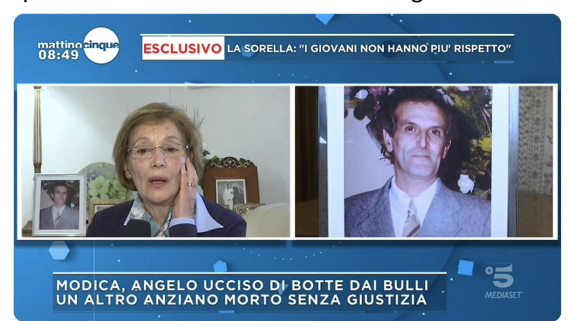 A Mattino 5 la sorella di Angelo Partenza. “Voglio giustizia non vendetta”