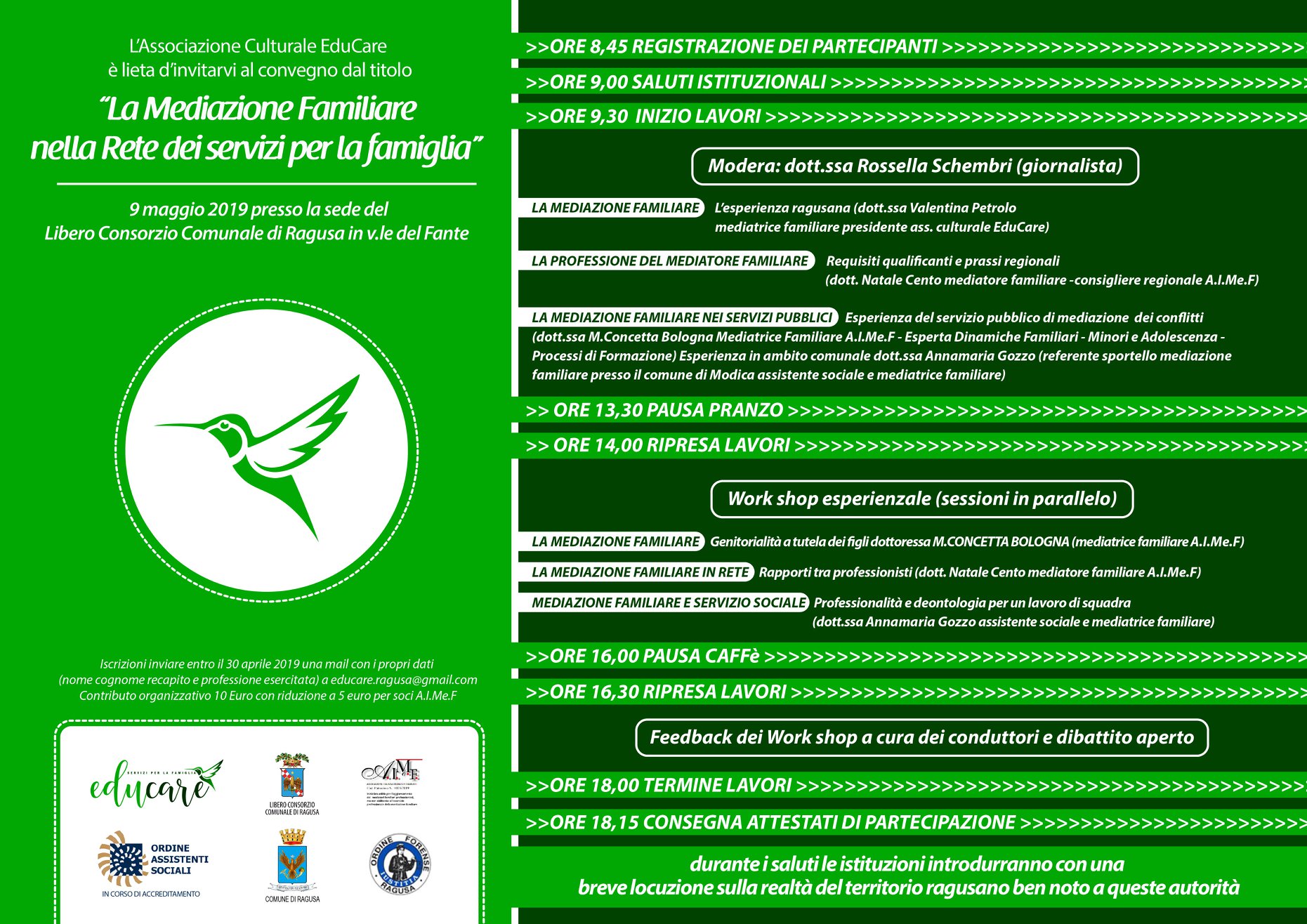 La mediazione familiare come opportunità, un convegno il 9 maggio organizzato dall’associazione EduCare