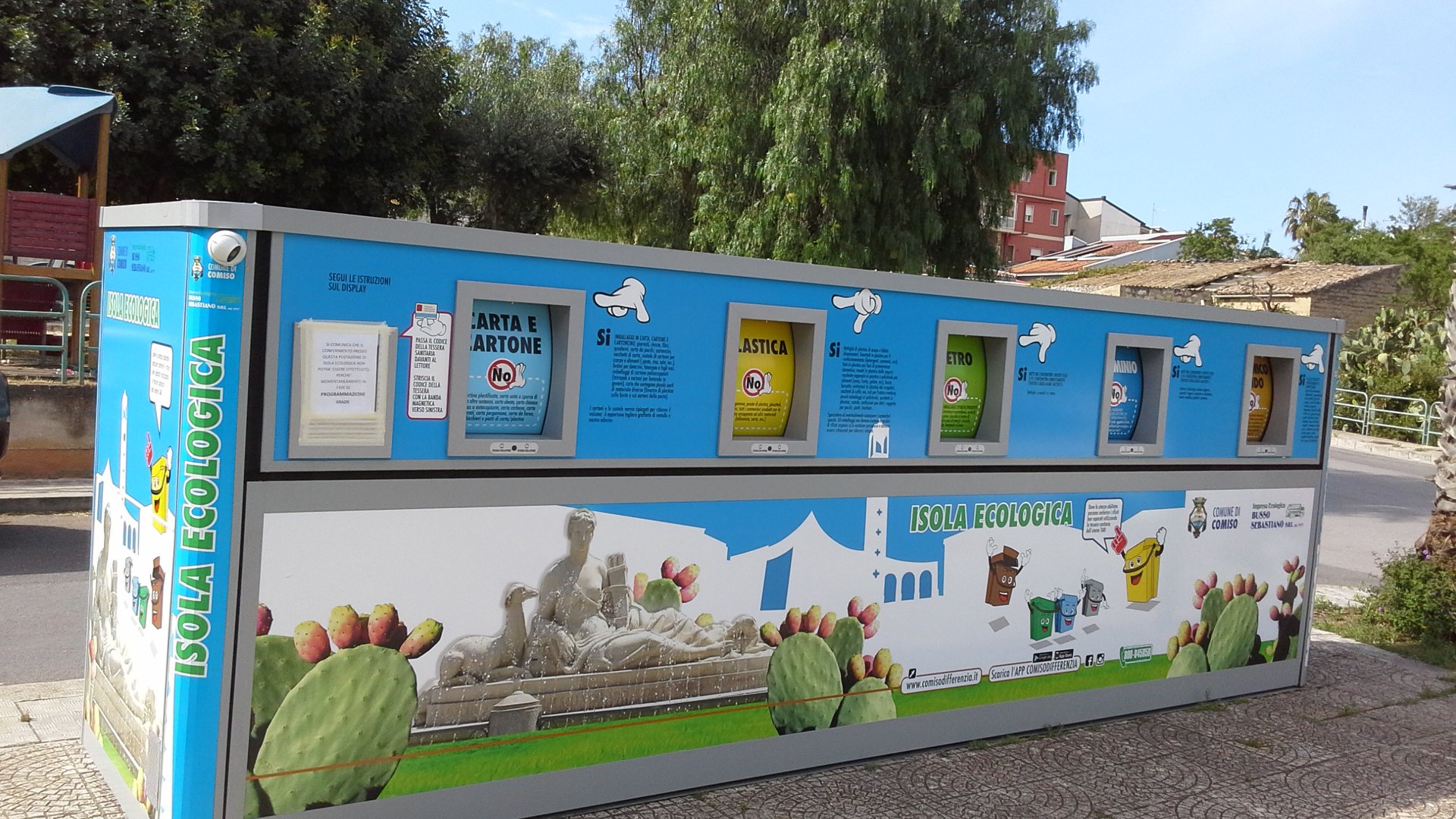 Attive da oggi le 5 isole ecologiche distribuite su Comiso e Pedalino