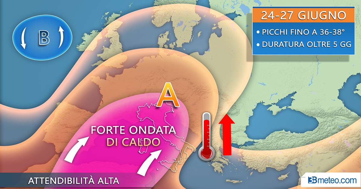 Meteo: dalla prossima settimana intensa e duratura ondata di caldo sull’Italia