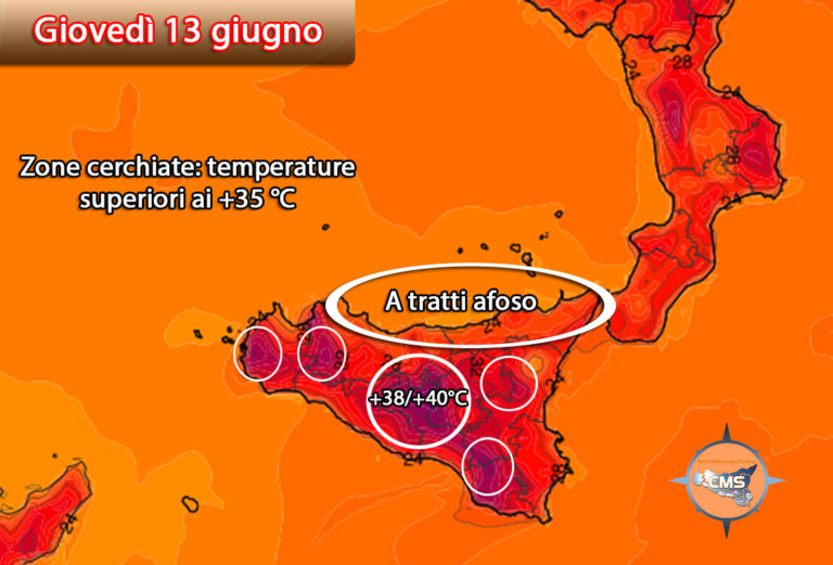 Atteso picco di caldo nelle prossime ore. Si prevedono temperature sopra i 40 gradi