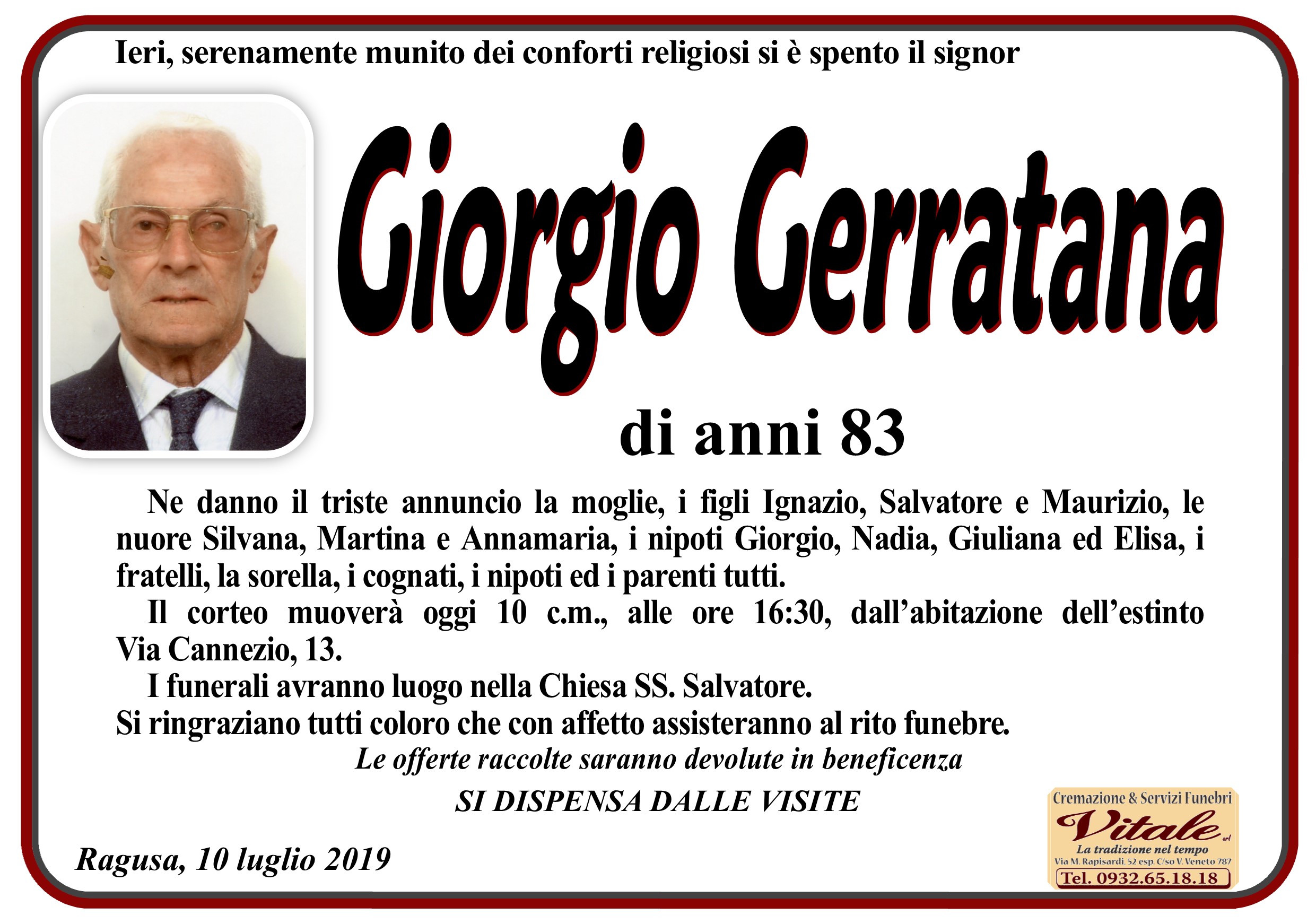 Necrologi: Giorgio Gerratana