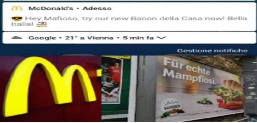 Il messaggio che imbarazza McDonald’s: “Hey mafioso, prova il nostro nuovo panino”