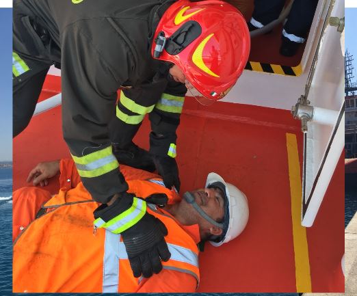 Incendio? No, solo un’esercitazione. Al porto di Pozzallo
