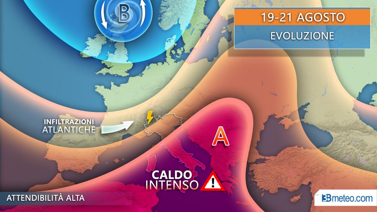 Nuova ondata di caldo africano in arrivo, ma al nord anche qualche forte temporale