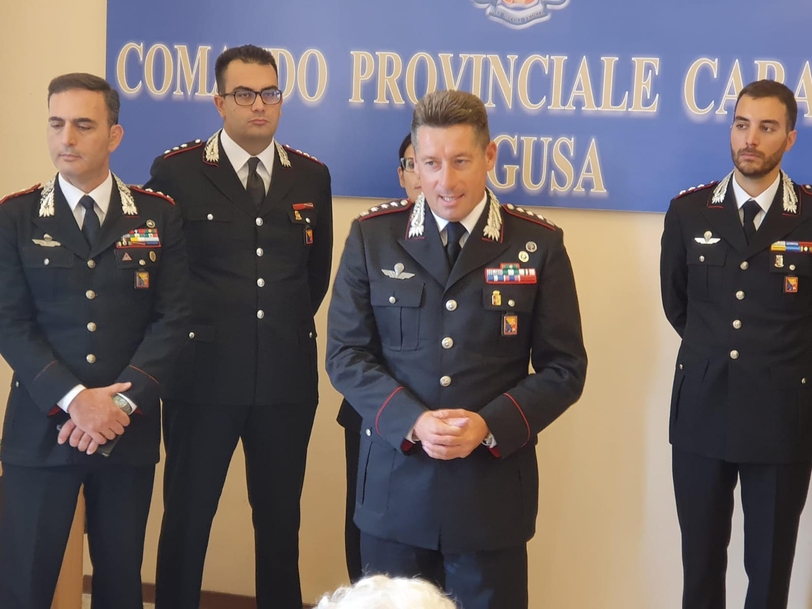 Il commiato del Colonnello Reginato, comandante dei Carabinieri di Ragusa