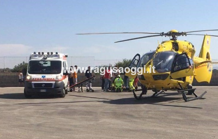 Vittoria: operaio cade da un’altezza di otto metri in azienda agricola. Elisoccorso