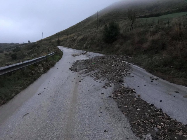Buccheri, strade provinciali dissestate a seguito delle piogge