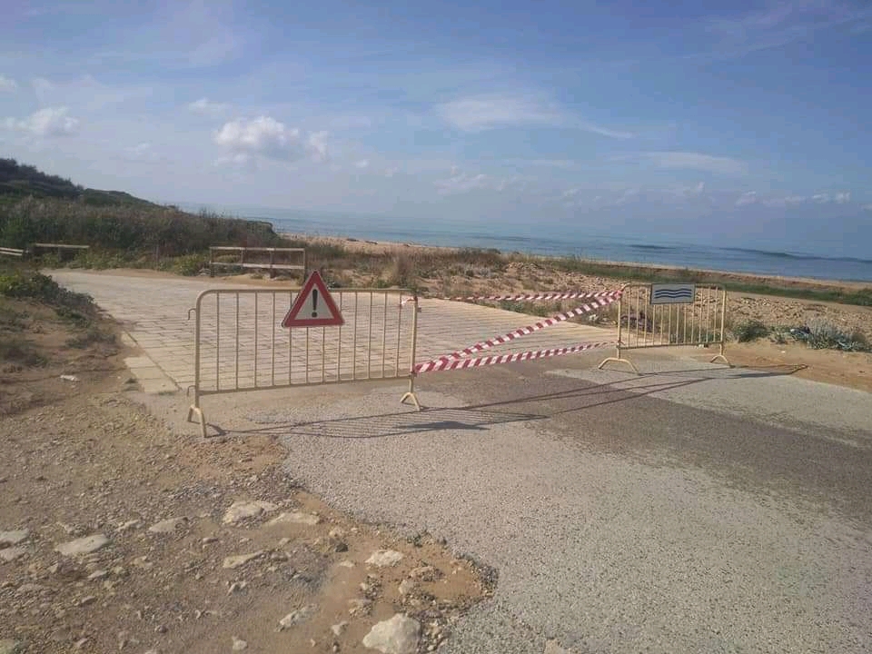 Interdetto al passaggio la zona del musei Kamarina: acqua troppo alta