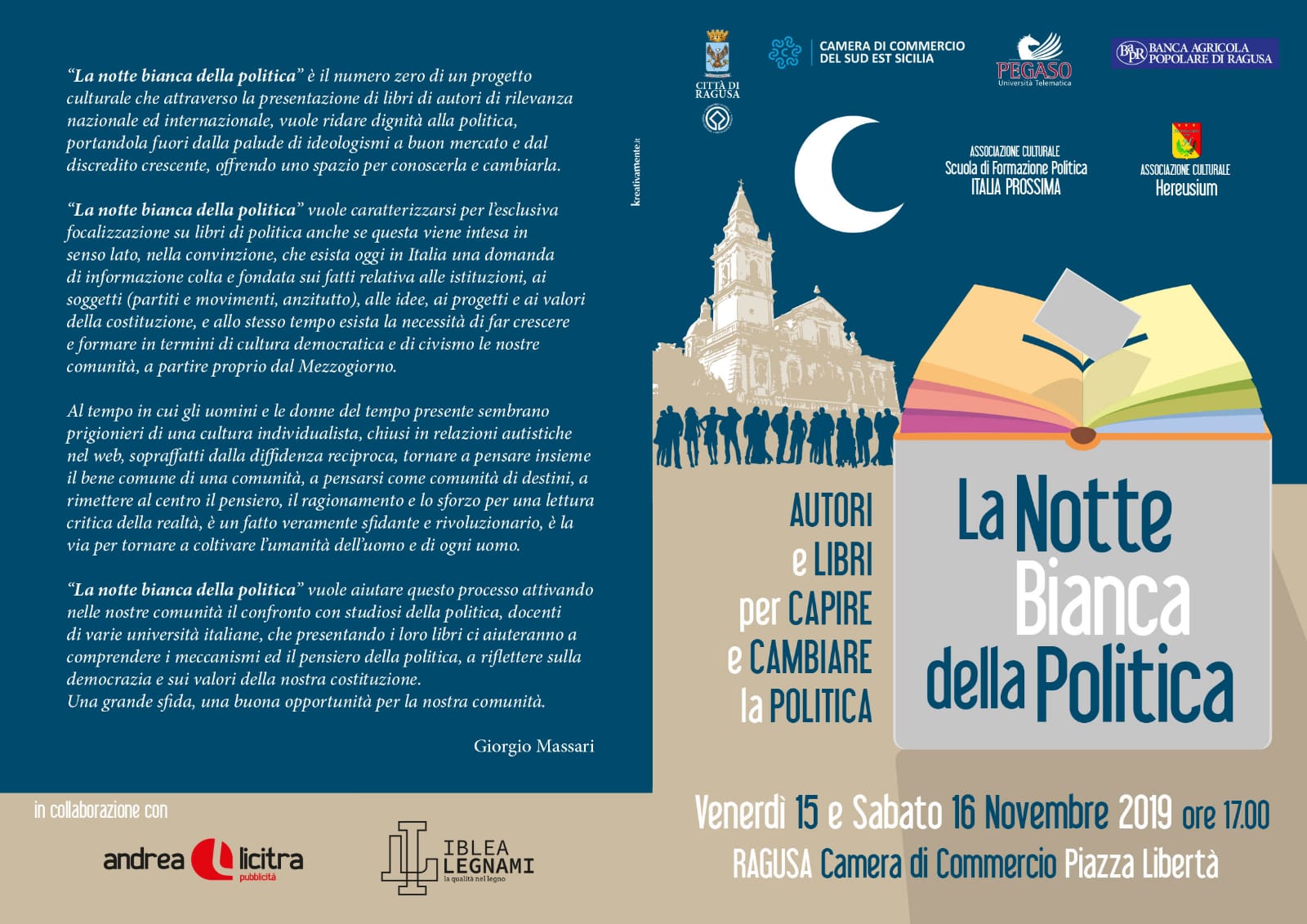 Si presenta la Notte Bianca della Politica di Ragusa