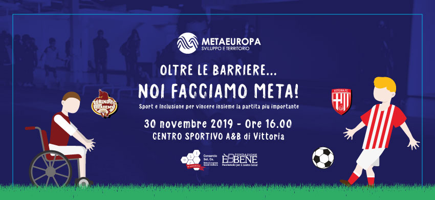 Sport e Inclusone, a Vittoria l’evento “Oltre le Barriere… Noi Facciamo Meta”
