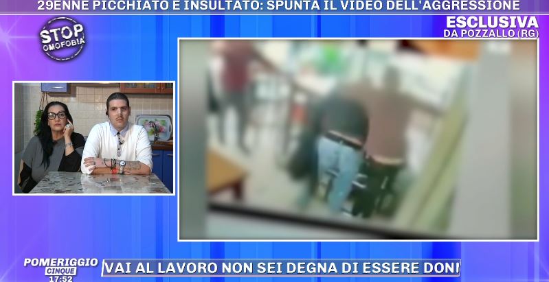 Santo, aggredito a Pozzallo perchè gay. Spunta il VIDEO a Pomeriggio Cinque