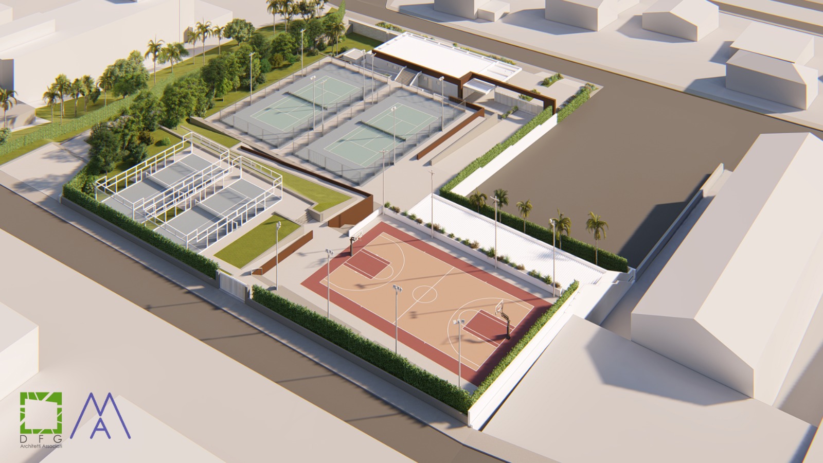 Ecco come cambierà lo stadietto di via delle Sirene a Marina di Ragusa. Ci saranno anche campetti di basket e tennis