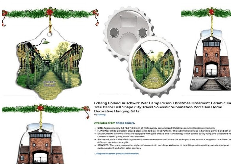 Amazon ritira dalle vendita decorazioni natalizie e apribottiglie a tema “Auschwitz” dopo lo sdegno degli acquirenti inorriditi