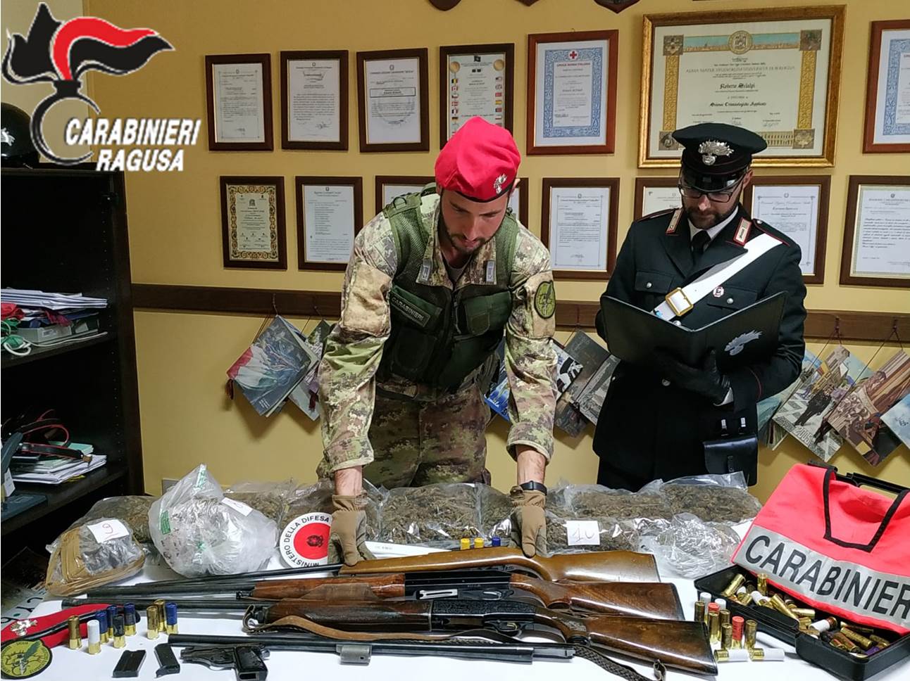 Droga, armi e munizioni: ad Acate, arrestati i fratelli Giudice. FOTO