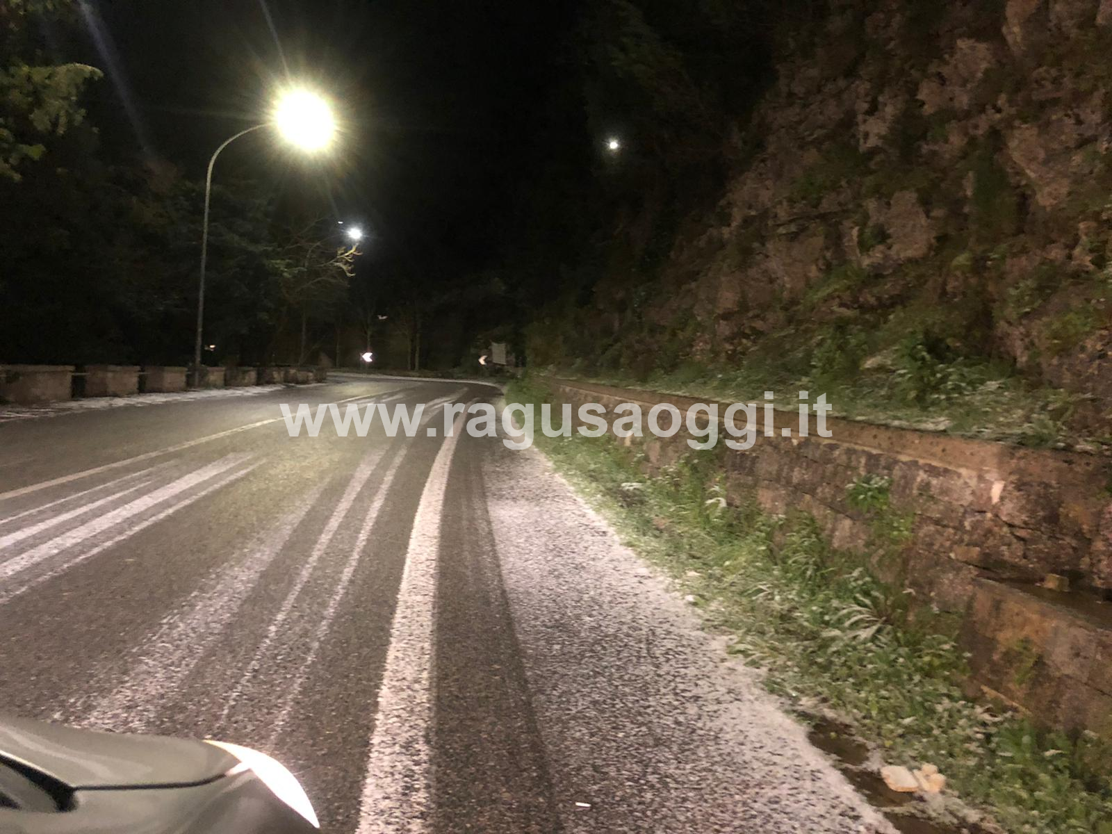Leggera nevicata a Chiaramonte Gulfi