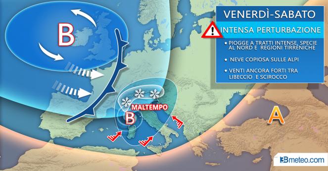 Meteo: venerdì arriva una nuova perturbazione sull’Italia. Le previsioni per Natale? Ancora incerte