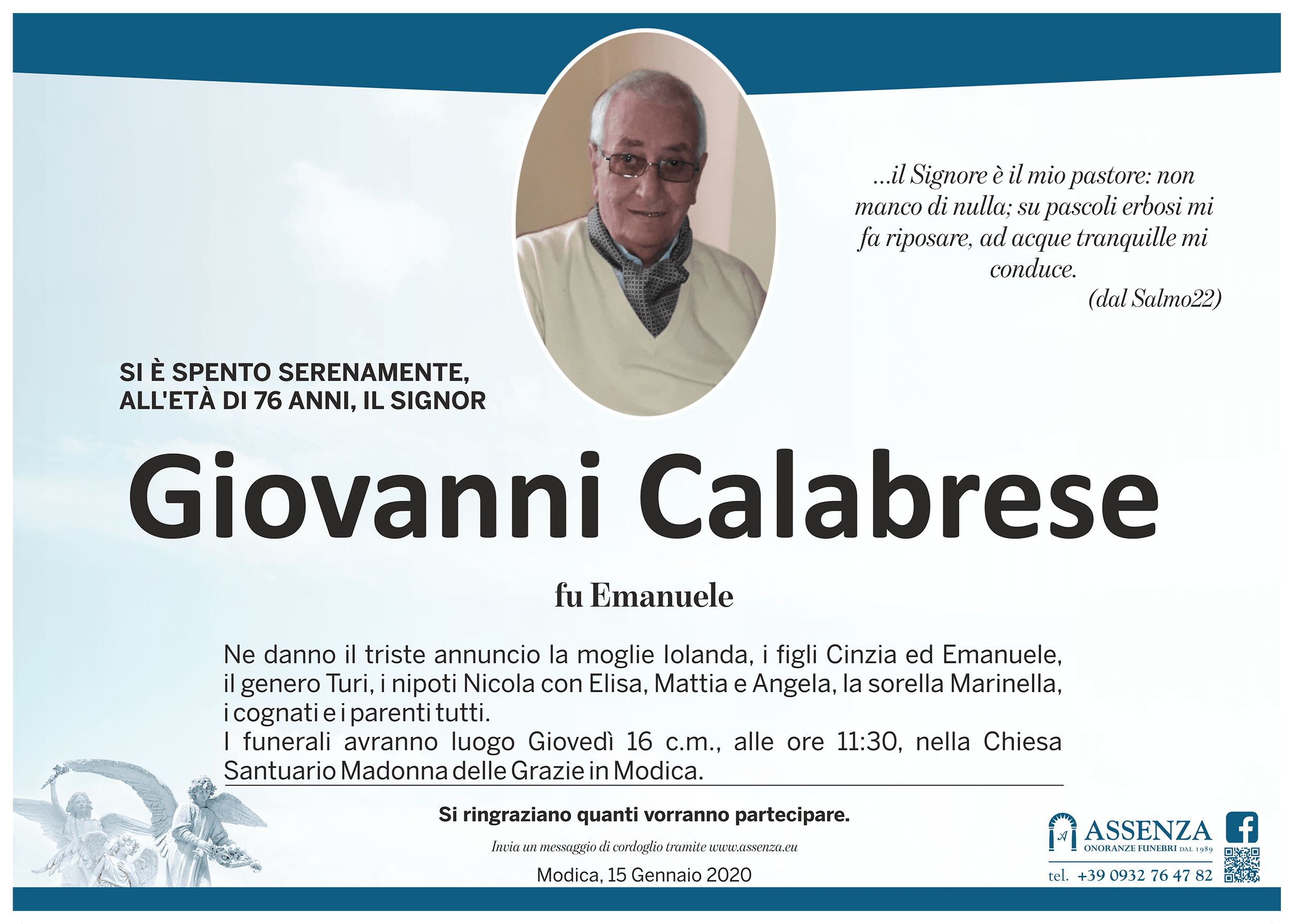 Necrologi: Giovanni Calabrese