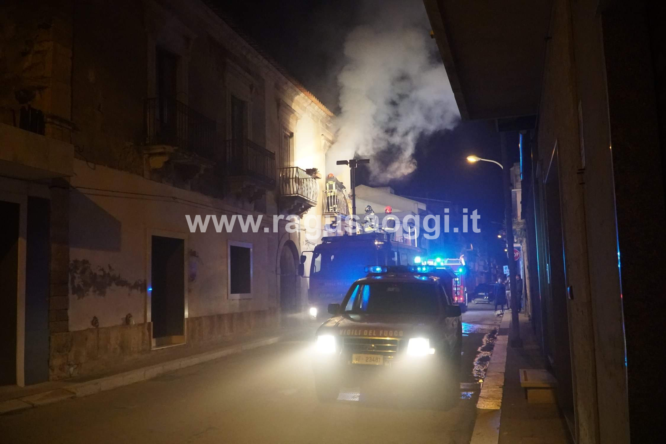 A fuoco un’abitazione ad Acate