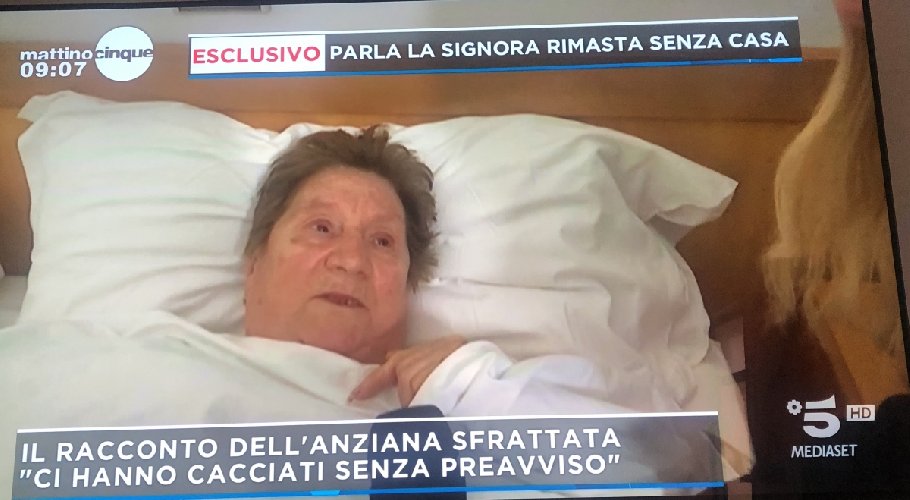 Lo sfratto della signora Scollo di Vittoria finisce a Mattino Cinque