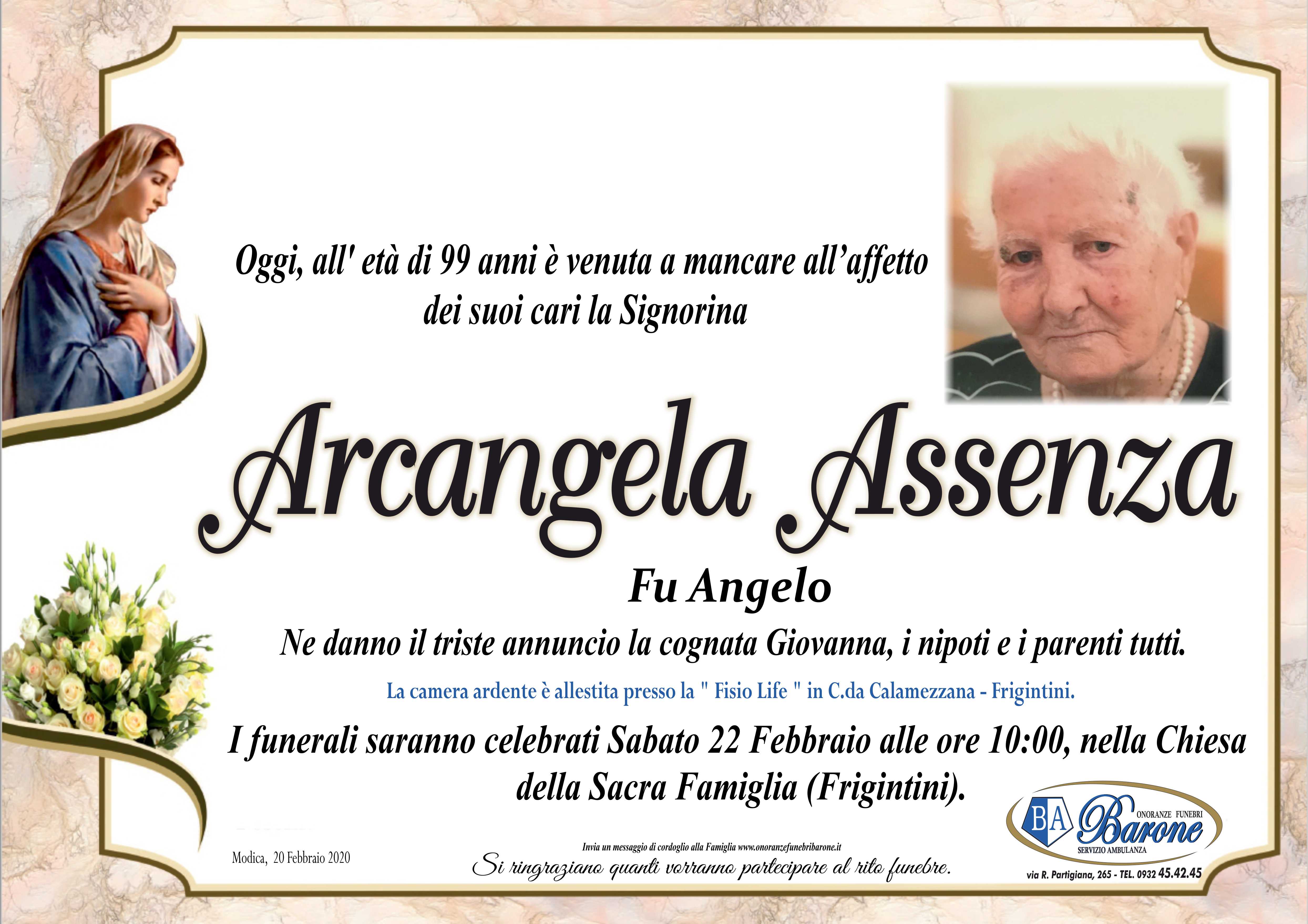 Necrologi: Arcangela Assenza
