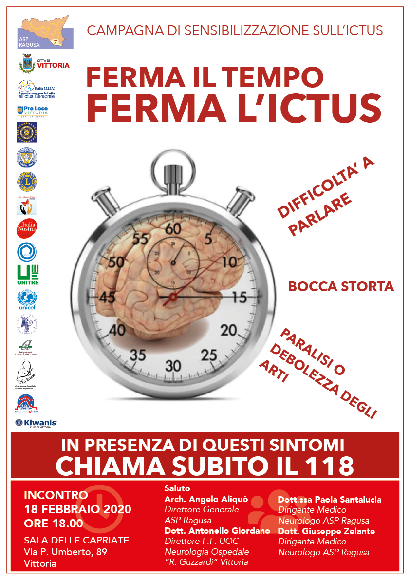 L’Asp Ragusa lancia la campagna di sensibilizzazione su prevenzione ictus