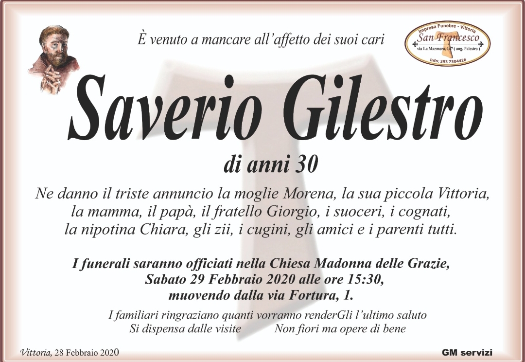 Necrologi: Saverio Gilestro