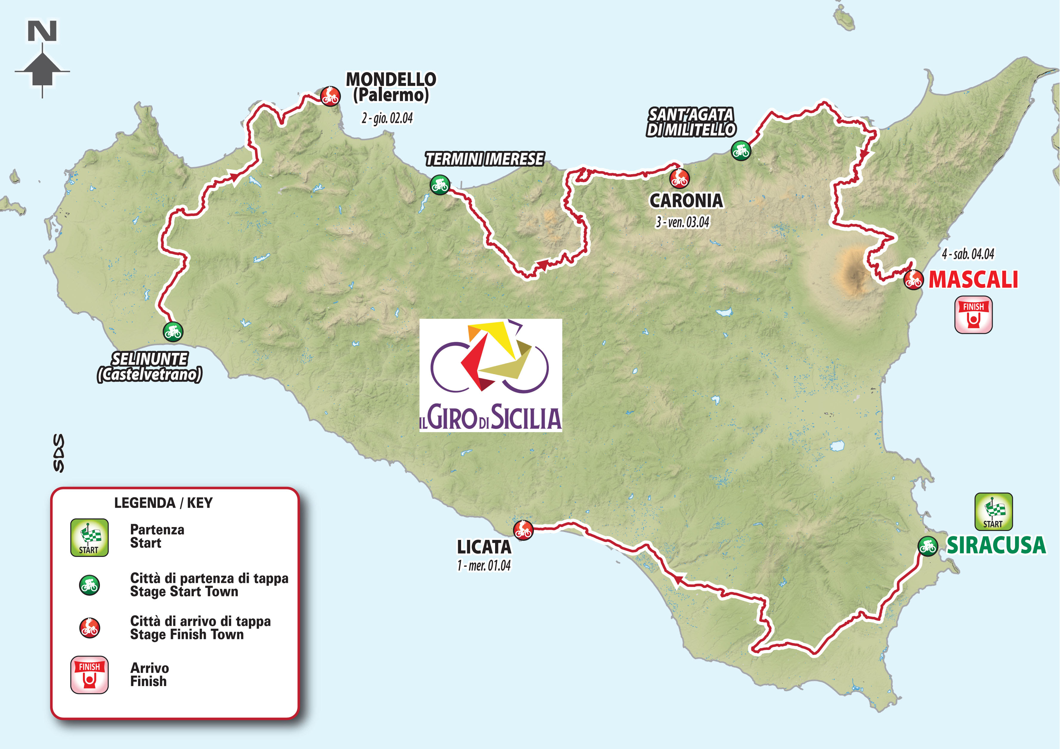 Torna il Giro di Sicilia dall’1 al 4 aprile: passaggio a Ibla durante la tappa Siracusa-Licata