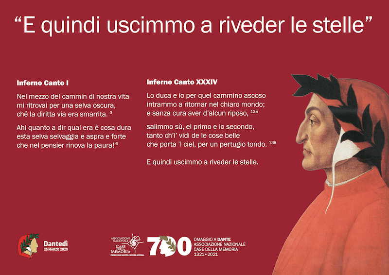 Dantedì: versi anche da Le Case della Memoria grazie all’idea di Giuseppe Nuccio Iacono