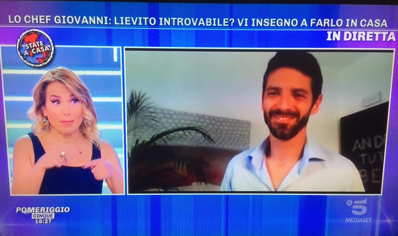 Lo chef ibleo Giovanni Galesi ospite da Barbara D’Urso. Il tutorial sul lievito madre