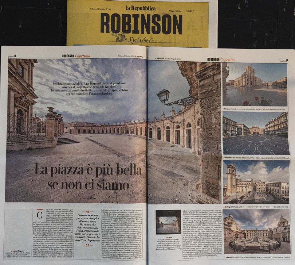 Piazza Santa Maria Maggiore di Ispica su “Robinson”, inserto di Repubblica