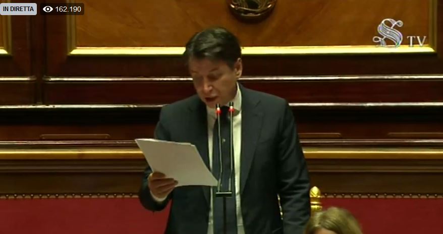 Conte al Senato: per la “Fase due”, obbligo di mascherine, distanziamento sociale e 50 miliardi per la ripresa