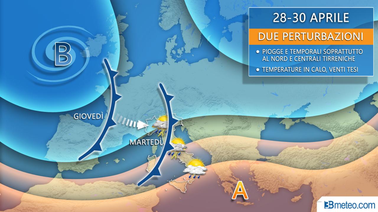 Meteo: in arrivo sull’Italia acquazzoni e temporali. Per l’inizio della Fase2 i metereologi stimano sole e caldo