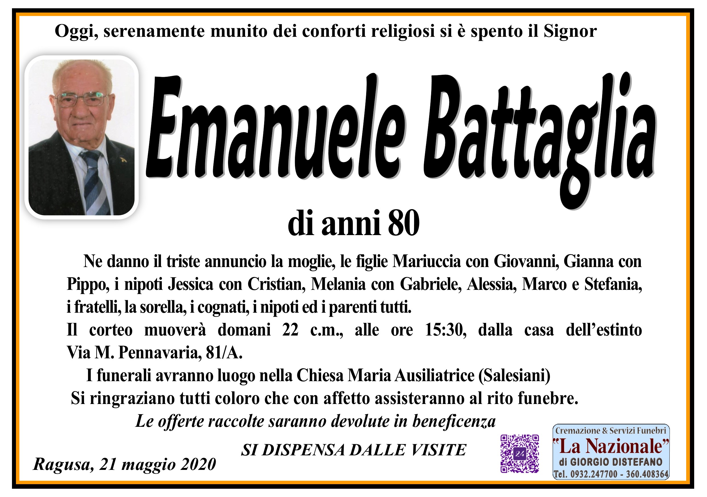 Necrologi: Emanuele Battaglia