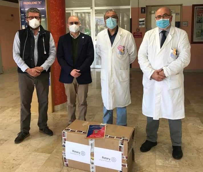 Il Rotary Club dona 400 mascherine FFP2 all’Ospdale Maggiore di Modica