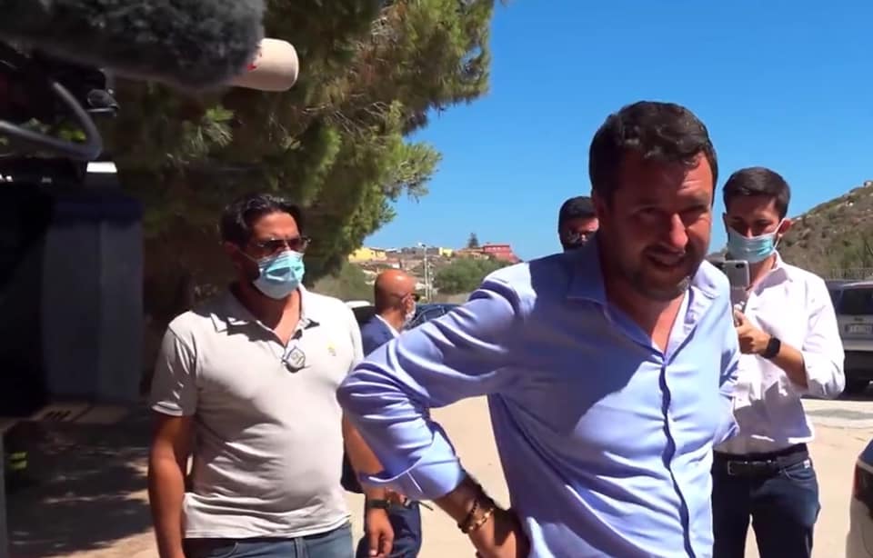 Matteo Salvini “sbarcato”, oggi, a Lampedusa: “il governo odia la Sicilia”