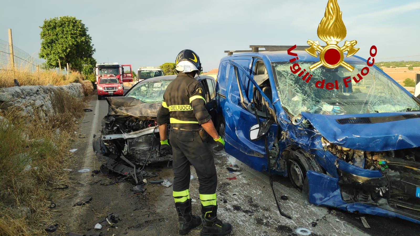 Incidente sulla Ragusa – Santa Croce Camerina. Due feriti dopo scontro auto con furgone