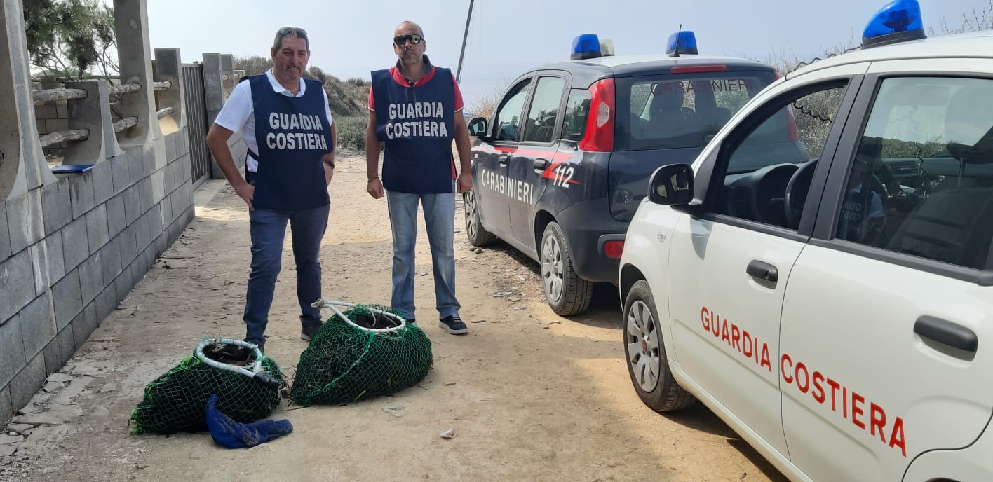 Pesca illegale di ricci e uso della rete: denunce e sanzioni in provincia di Ragusa